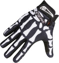 Skeleton Gloves Adjustable Lightweight Racing Skull Sports Work Bone Gloves Anti-Slip Breathable for Men & Women Motorcycle, Cycling, Biking, Workout